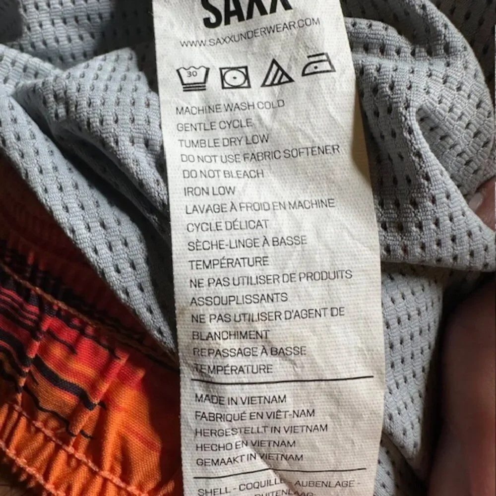 Saxx‎ Cannonball 2in1 Men's Hybrid Shorts / Swim Trunks Color Sunset in Size XL